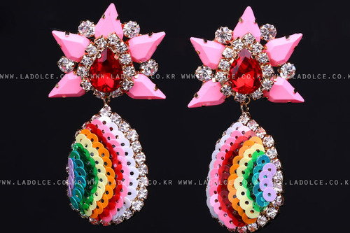 rainbow earrings(handmade)
