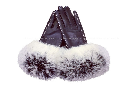 기획상품) point fur gloves(100%양가죽+리얼퍼)