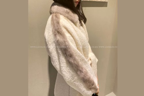 리오더-기획특가) mink wool coat(100%mink+wool)
