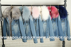 리오더-기획상품) fur+jean jarket(100%fox)