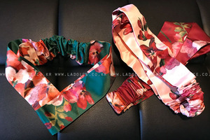 flower silk bandana