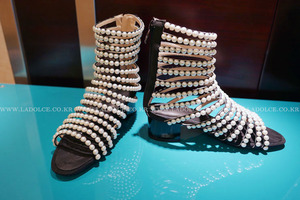 pearl open toe ankle strap shoes(천연양가죽)