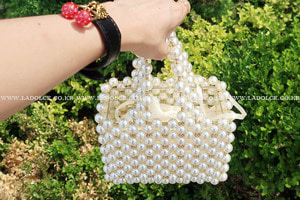 기획상품-하이퀄리티) pearl glass bag