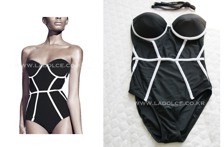 minimal black-one piece(swimwear)