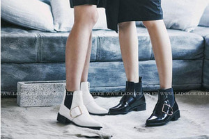 buckle ankle boots(100%소가죽)