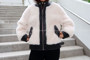 기획특가2018#1) white sheepskin leather jacket(100%양가죽+양털)